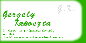 gergely kaposzta business card